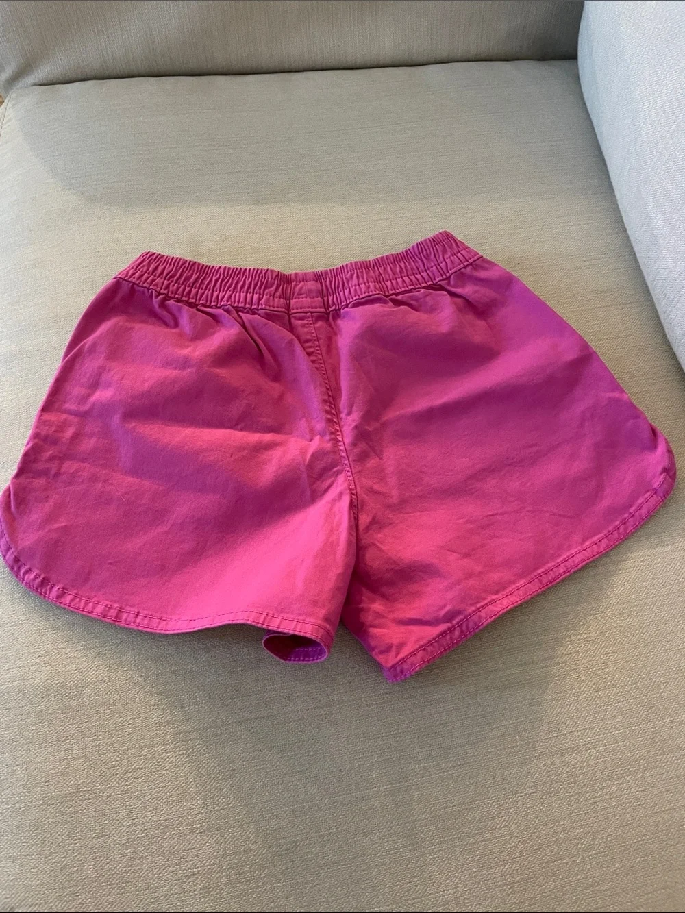 Girl's Pink Elastic-Waist Comfort Shorts S (6-7)